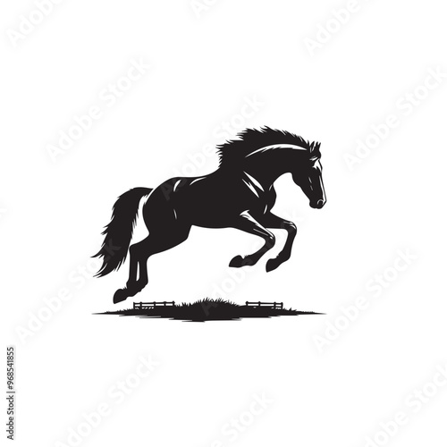 Horse silhouette vector design. Horse logo, icon vector design isolated on white background.