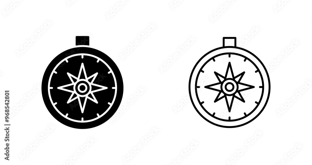 Fototapeta premium Compass Vector Icon