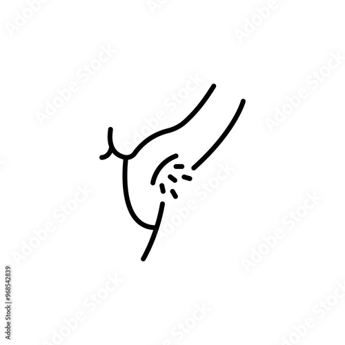 Underarm Waxing icon. Simple underarm waxing icon for social media, app, and web design. Vector illustration