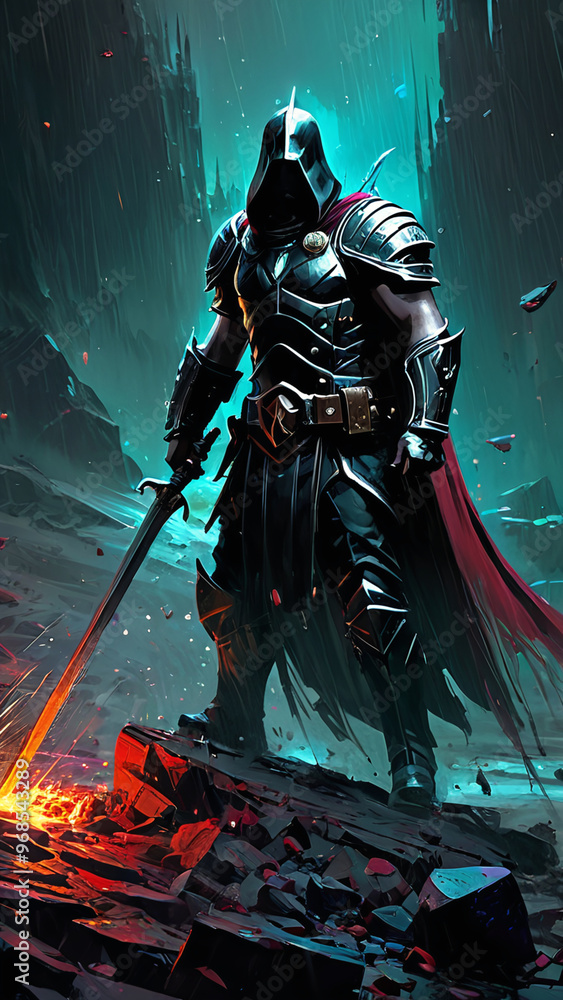 Naklejka premium warrior with sword