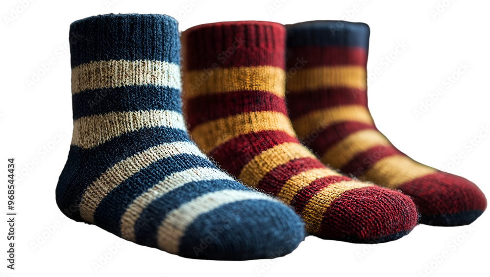 a pair of striped socks
a pair of striped socks