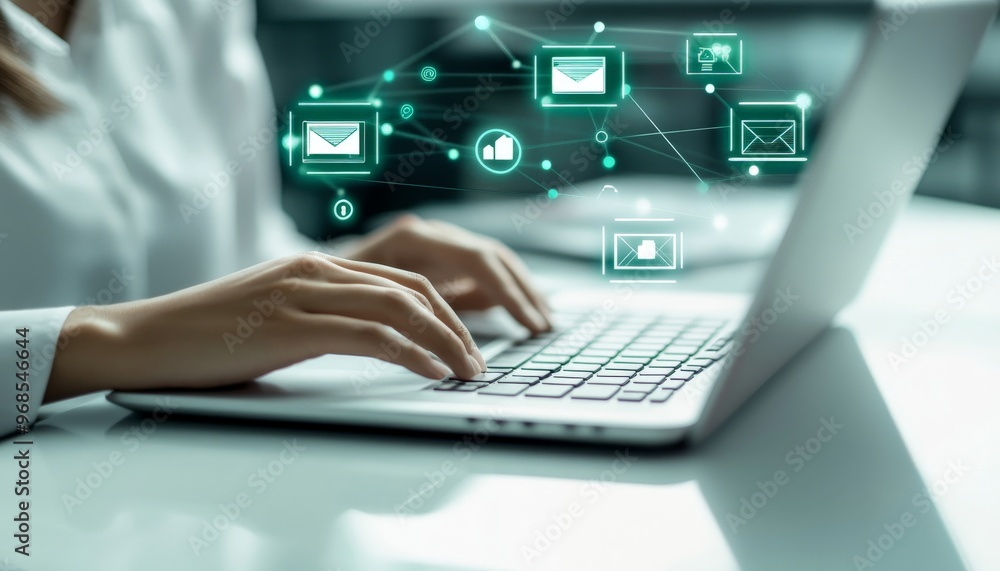 Email Communication and Laptop. Email Communication and Laptop.