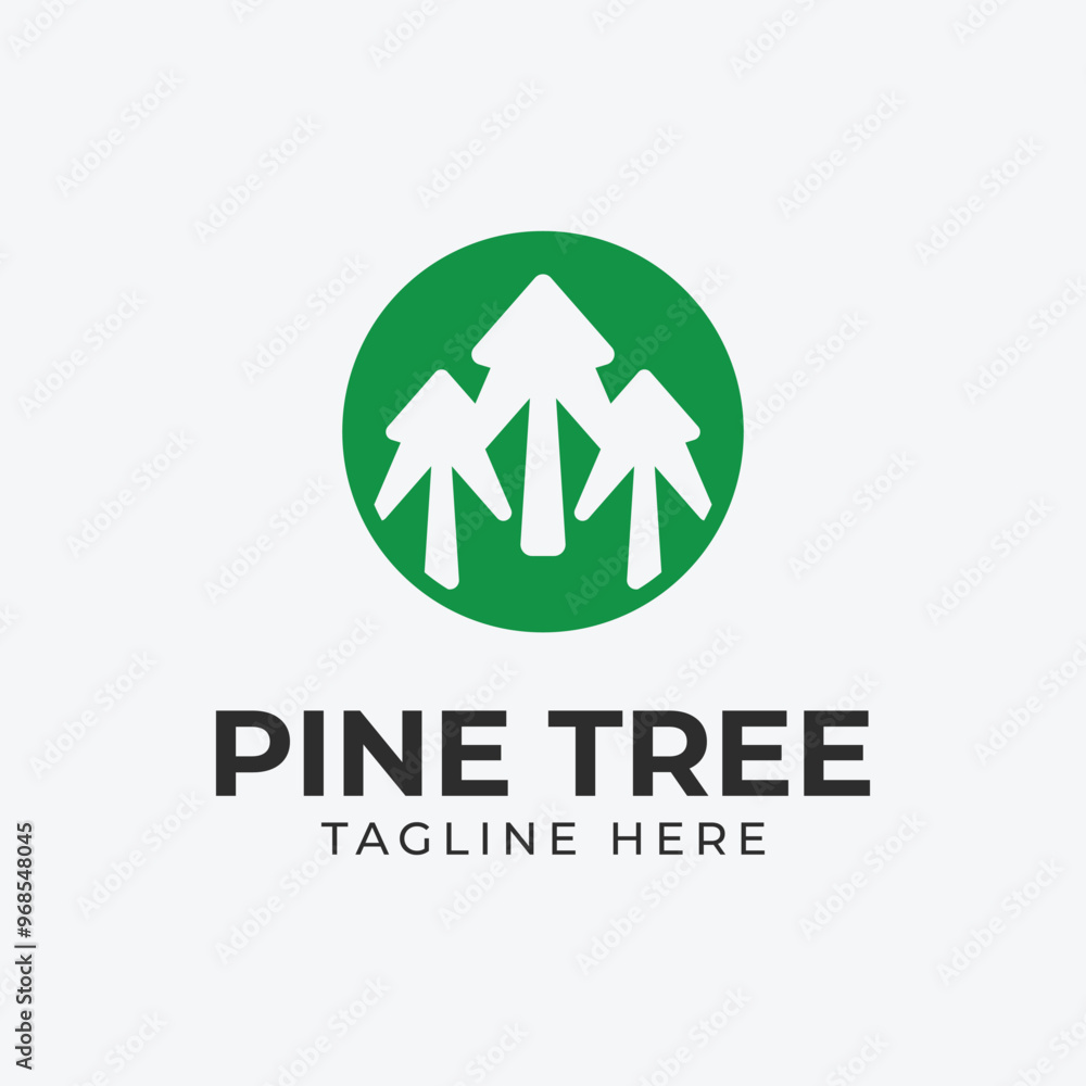 pine tree logo simple illustration design. pine tree logo simple illustration design.