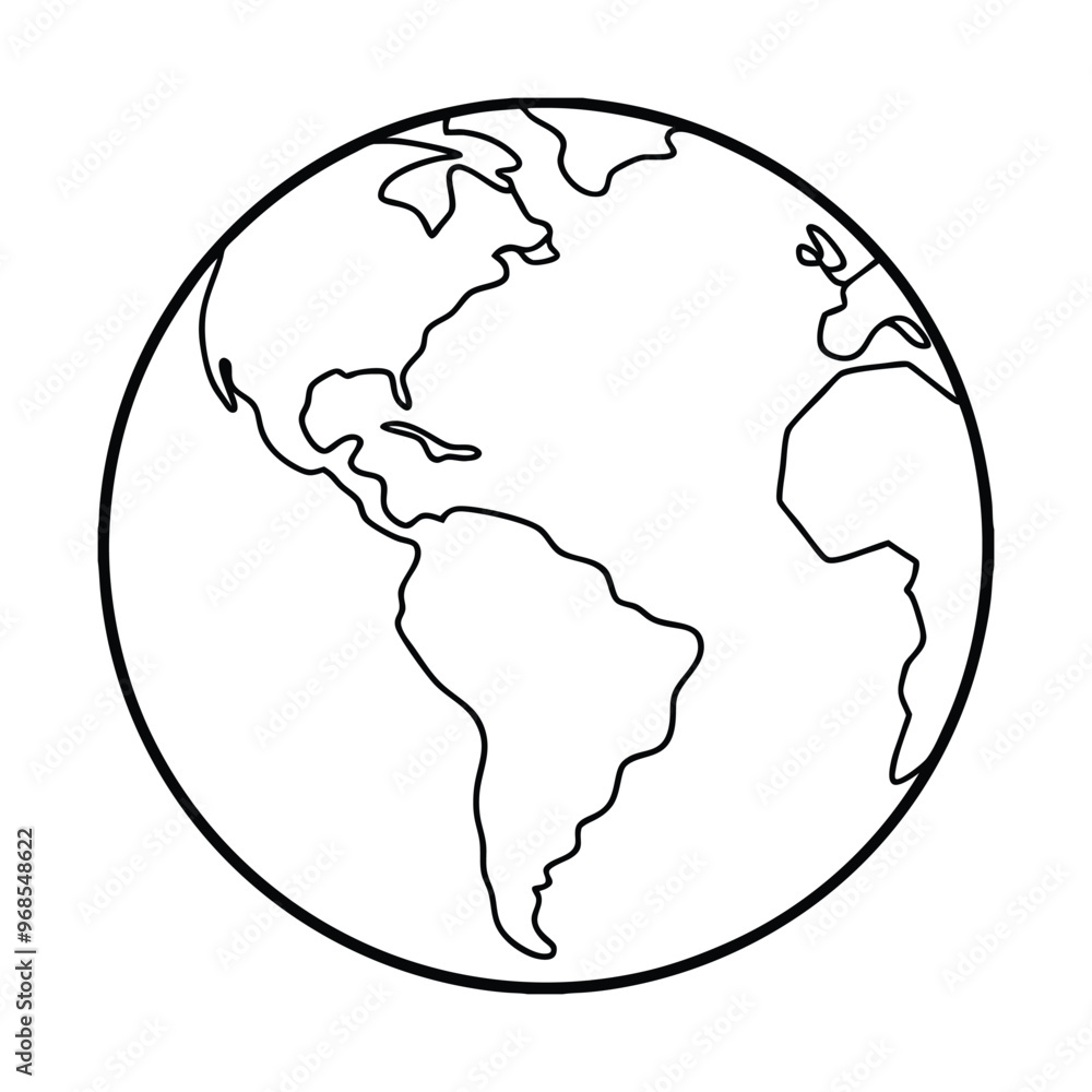 Earth Outline Drawing Design Vector Illustration Clipart Eps Earth Outline Drawing Design Vector Illustration Clipart Eps
