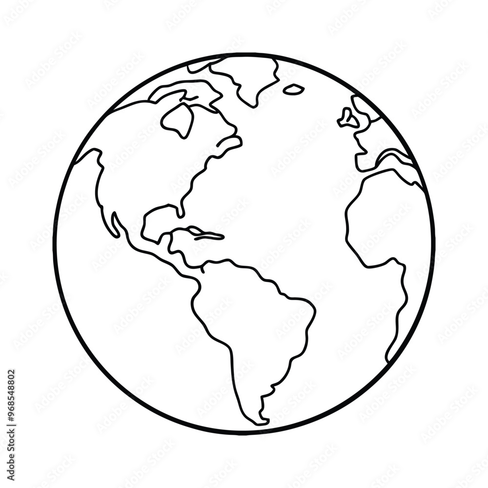 Earth Outline Drawing Design Vector Illustration Clipart Eps Earth Outline Drawing Design Vector Illustration Clipart Eps
