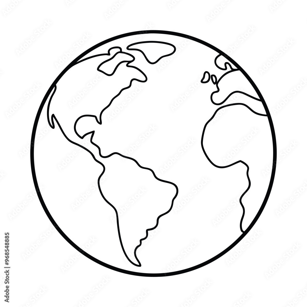 Earth Outline Drawing Design Vector Illustration Clipart Eps Earth Outline Drawing Design Vector Illustration Clipart Eps