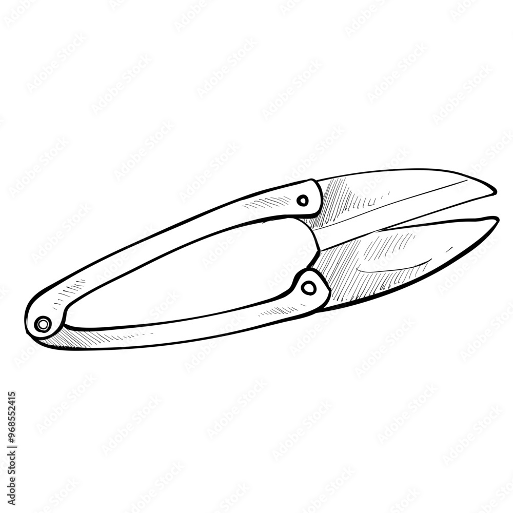 sewing scissors handdrawn illustration sewing scissors handdrawn illustration