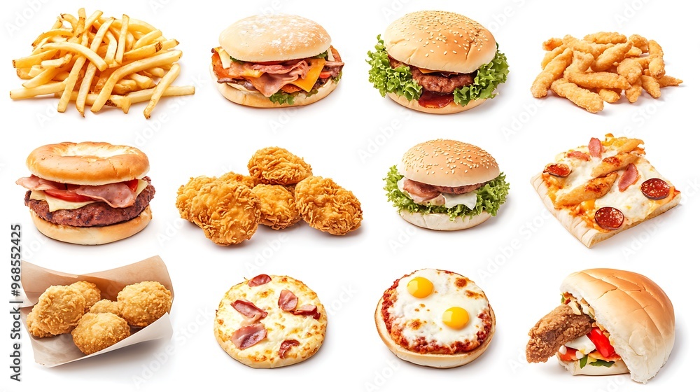hhhhhhhhhBig set of fast food isolated on white background. Fast food collection. hhhhhhhhhBig set of fast food isolated on white background. Fast food collection.