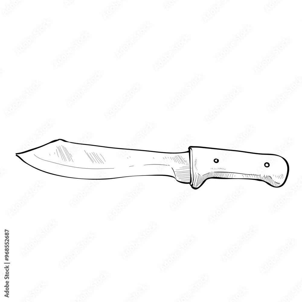 garden knife handdrawn illustration garden knife handdrawn illustration