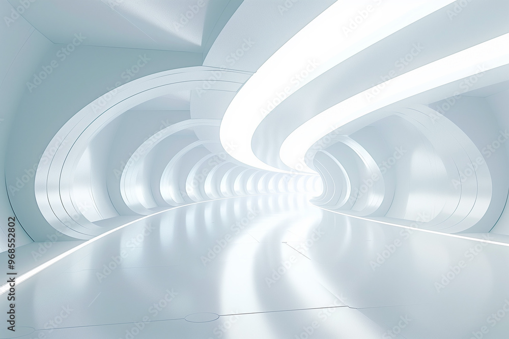 Naklejka premium Futuristic 3D Virtual Space Background