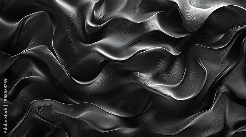 Wave of lines, flowing across, monochrome palette, subtle lighting Wave of lines, flowing across, monochrome palette, subtle lighting