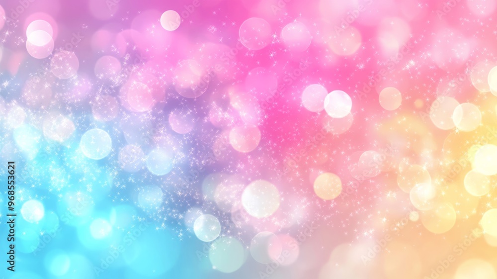 Colorful bokeh with sparkles, vibrant abstract background. Festive and dreamy concept Colorful bokeh with sparkles, vibrant abstract background. Festive and dreamy concept
