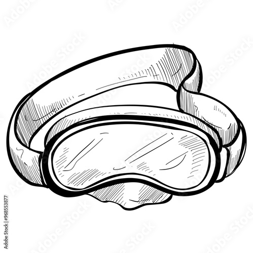 diver mask snorkel handdrawn illustration