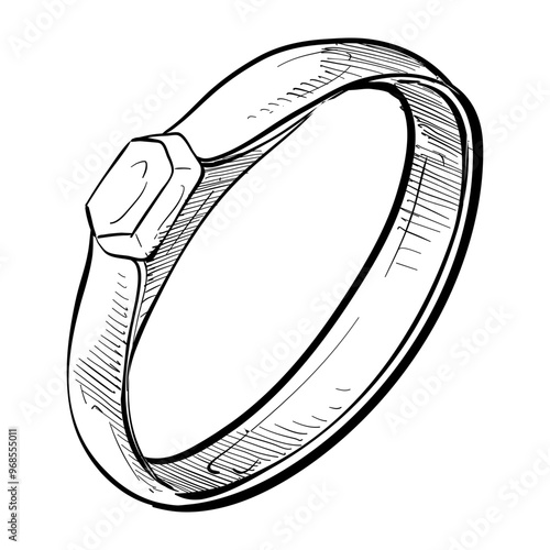 ring jewelry handdrawn illustration