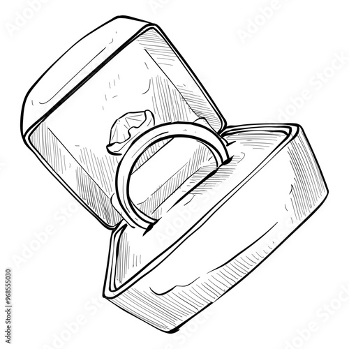 ring jewelry handdrawn illustration