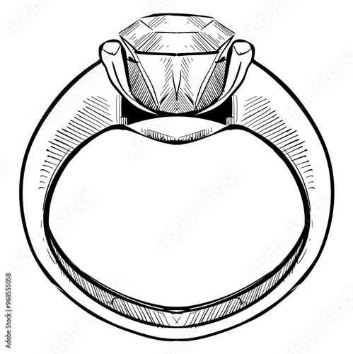 ring jewelry handdrawn illustration