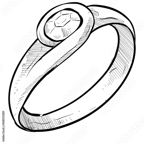 ring jewelry handdrawn illustration