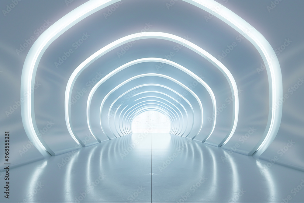 Naklejka premium Futuristic 3D Virtual Space Background