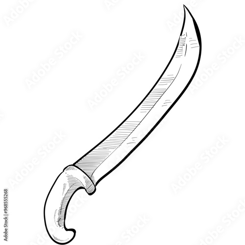 machete handdrawn illustration photo