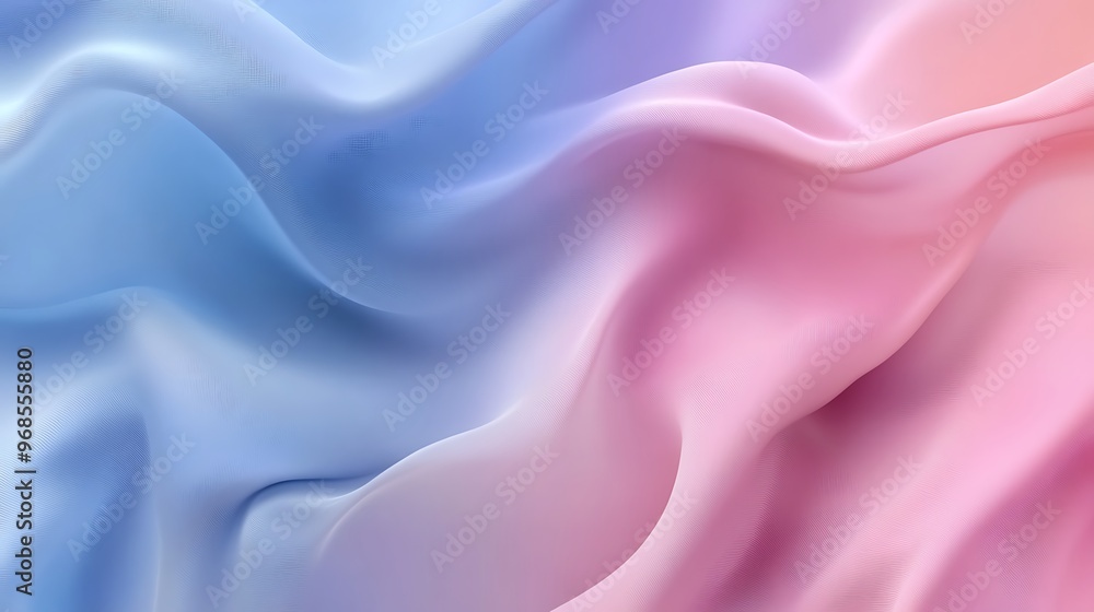 Obraz premium Abstract Wavy Pink and Blue Gradient Background