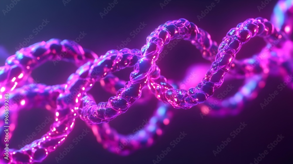 Abstract Pink & Blue DNA Helix - Science Background Abstract Pink & Blue DNA Helix - Science Background