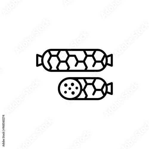 Sausage icon. Simple sausage icon for social media, app, and web design. Vector illustration