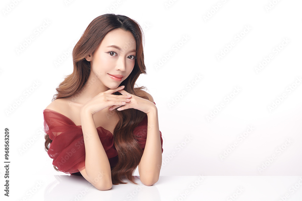 Beautiful young asian woman with clean fresh skin on white background, Face care, Facial treatment, Cosmetology, beauty and spa, Asian women portrait. Beautiful young asian woman with clean fresh skin on white background, Face care, Facial treatment, Cosmetology, beauty and spa, Asian women portrait.
