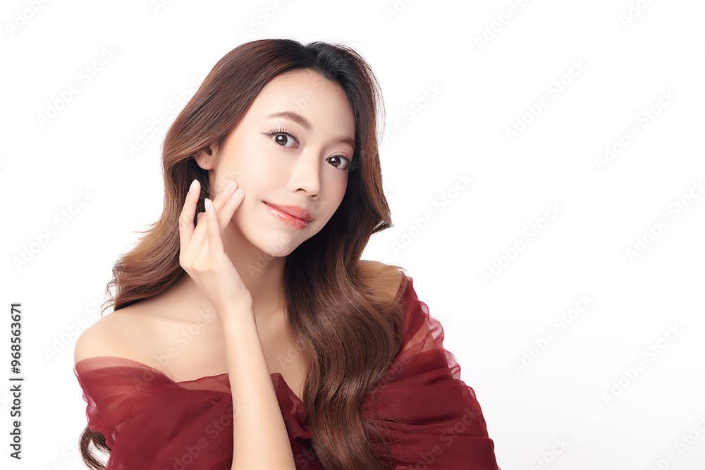 Beautiful young asian woman with clean fresh skin on white background, Face care, Facial treatment, Cosmetology, beauty and spa, Asian women portrait. Beautiful young asian woman with clean fresh skin on white background, Face care, Facial treatment, Cosmetology, beauty and spa, Asian women portrait.