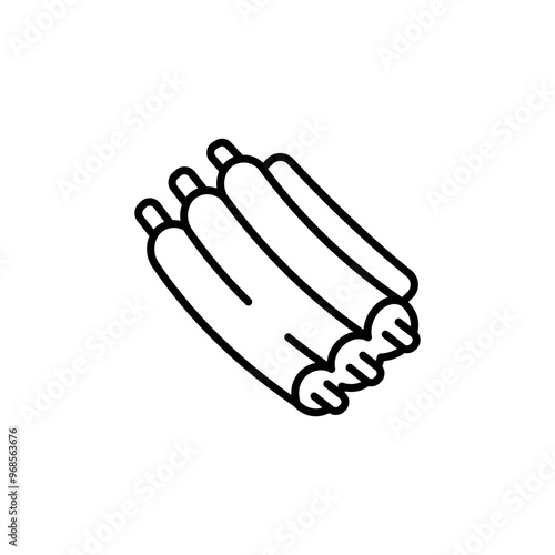 Sausage links icon. Simple sausage links icon for social media, app, and web design. Vector illustration