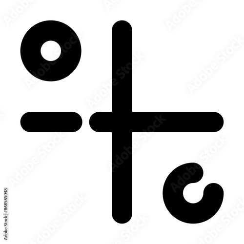 Hyperbole Icon Broke Line Style