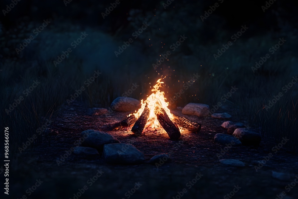 Glowing Campfire - Outdoor