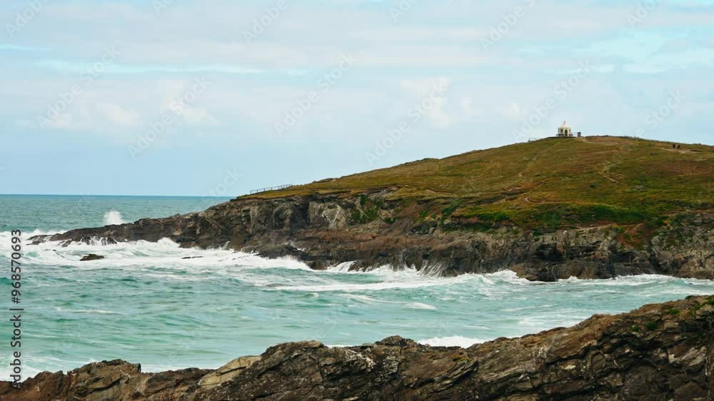 Panoramic view of over the Cornish Coastline in the United Kingdom.
View of the rugged rocky Cliffs, green lush fields and the sea waves crushing into the rocks.
Touristic attraction to visit Cornwall Panoramic view of over the Cornish Coastline in the United Kingdom.
View of the rugged rocky Cliffs, green lush fields and the sea waves crushing into the rocks.
Touristic attraction to visit Cornwall