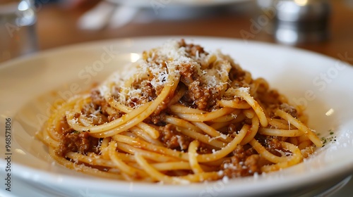 Wallpaper Mural Spaghetti bolognese with parmesan cheese Torontodigital.ca