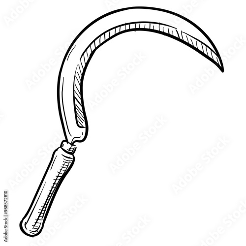 sickle handdrawn illustration