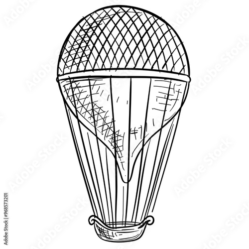 air balloon handdrawn illustration