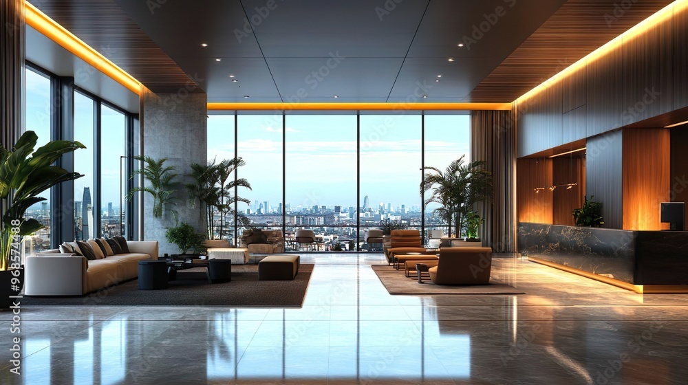 Fototapeta premium Beautiful conference center architecture captured in sophisticated building photography images
