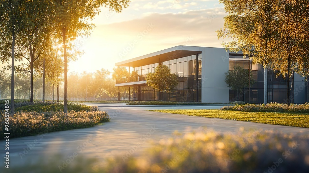 Beautiful business complex architecture showcased in detailed and elegant photography Beautiful business complex architecture showcased in detailed and elegant photography