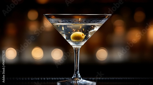Wallpaper Mural Martini in a glass with olive, blurred Torontodigital.ca