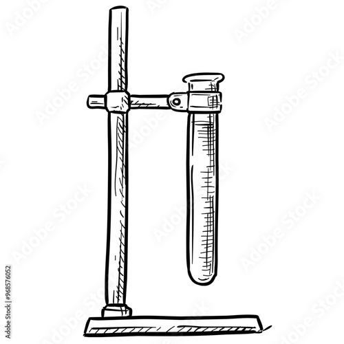test tube handdrawn illustration