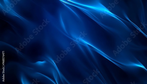 Abstract minimal neon background with glowing wavy line Dark wall illuminated 