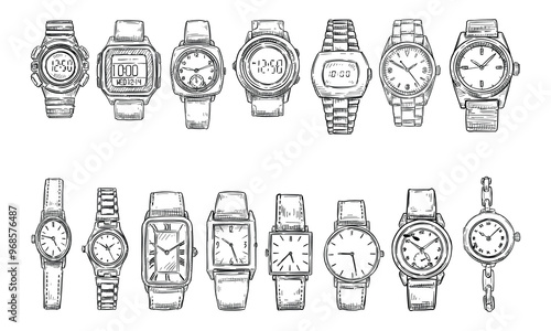 wristwatch handdrawn collection