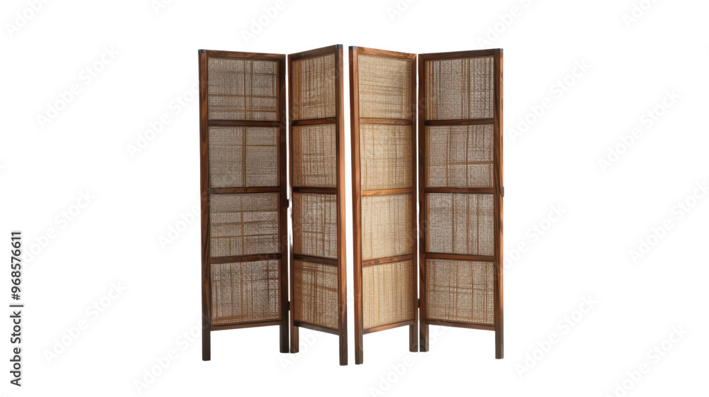 Folding screen room divider on transparent background Folding screen room divider on transparent background