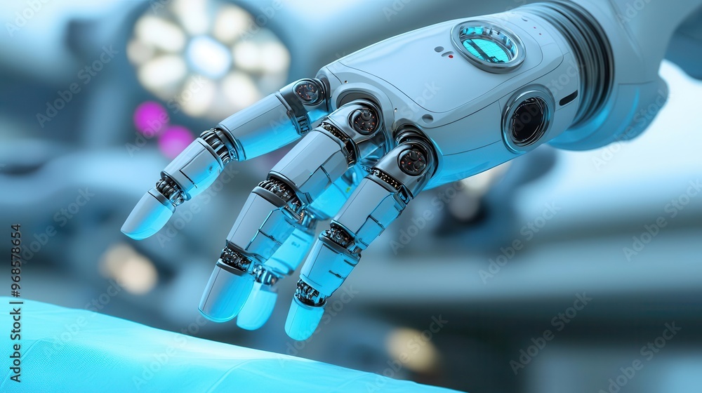 A medical robot performing a procedure A medical robot performing a procedure