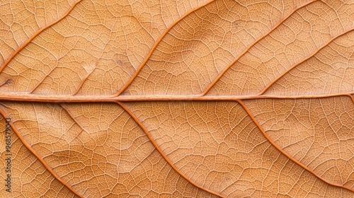 Close up of dried leaf with intricate vein patterns. Nature, texture, veins, organic, biology, death, natural photo