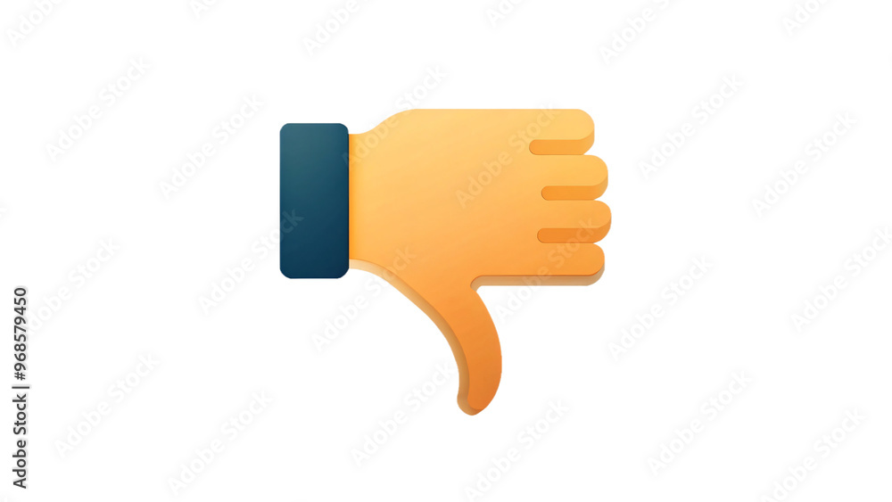 Modern social network icon vector illustration of hand pressing thumb down symbol for business communication design Modern social network icon vector illustration of hand pressing thumb down symbol for business communication design