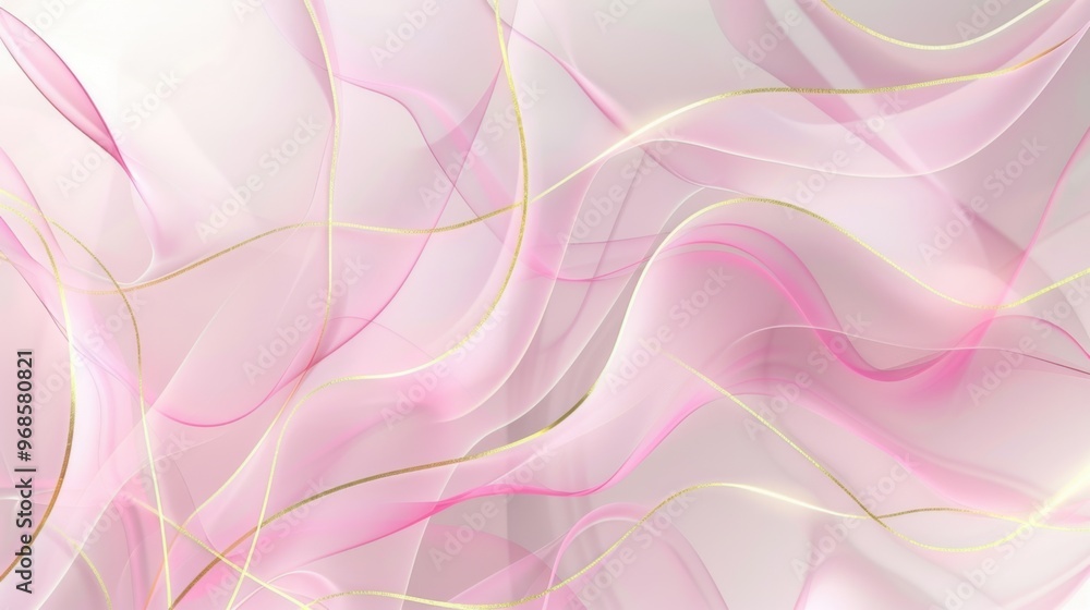 Abstract pink background with wavy lines. Abstract pink background with wavy lines.