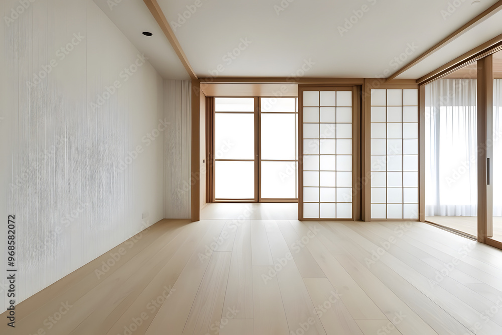 A empty roon design of japnese houses A empty roon design of japnese houses