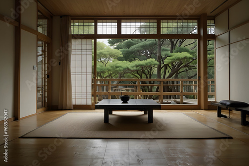A ineterior room design of traditional japnese house
