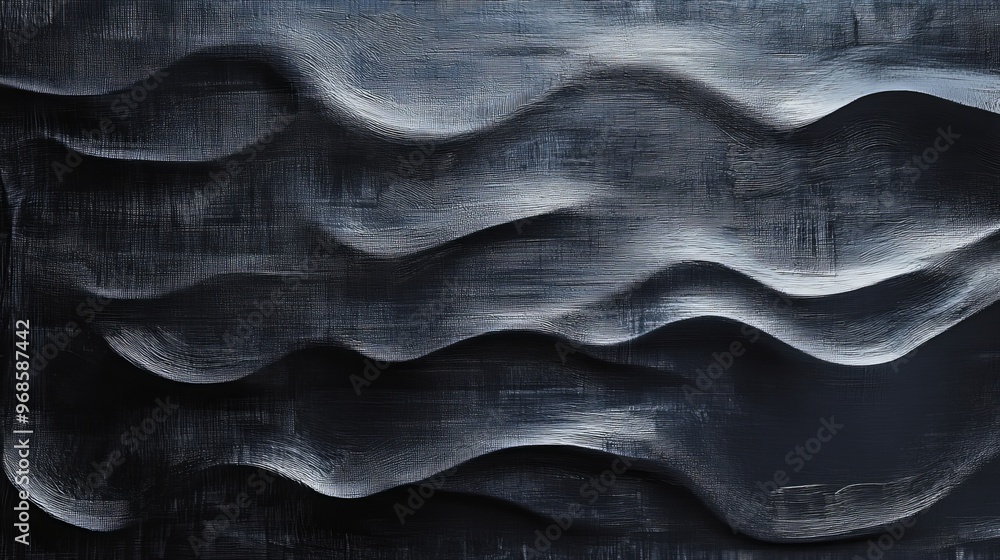 An abstract black background with a textured canvas appearance. An abstract black background with a textured canvas appearance.