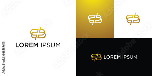 luxury logo for a company with the initials B photo